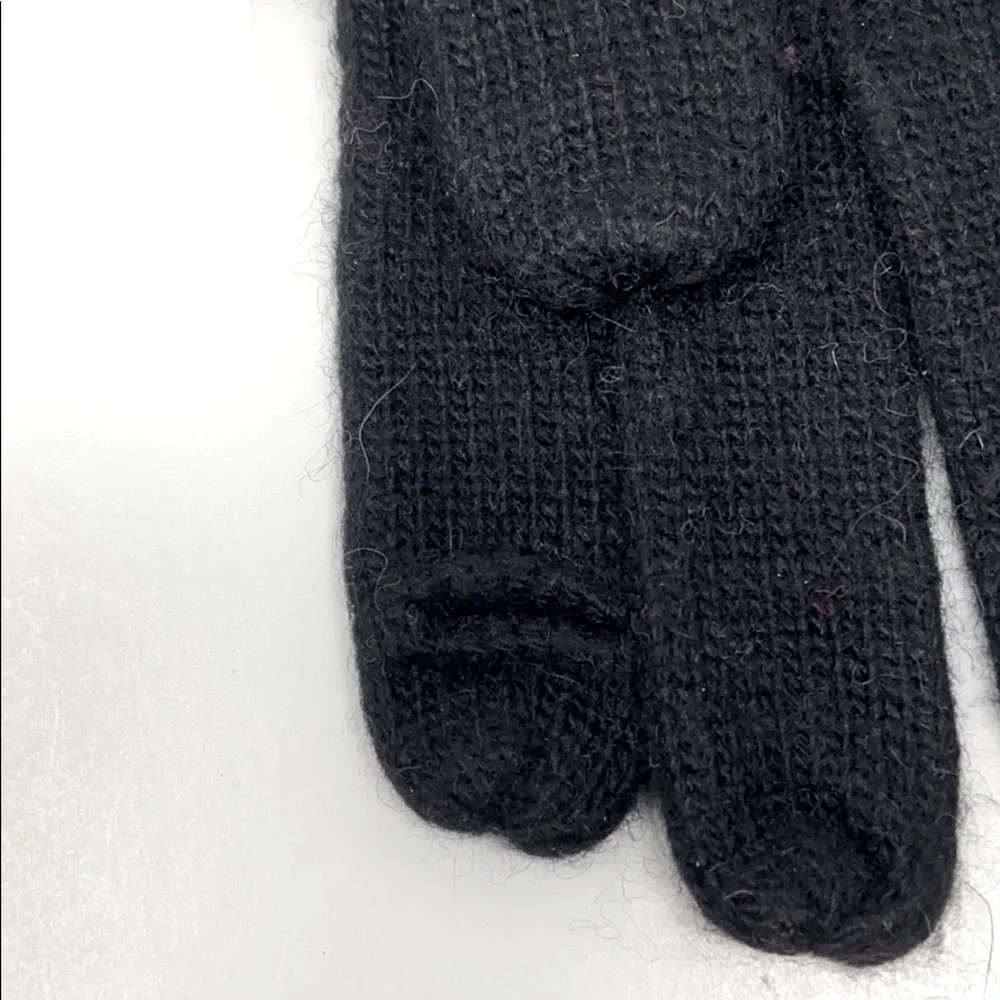 Portolano black Cashmere-Wool Tech Gloves Touchscreen One Size Luxury